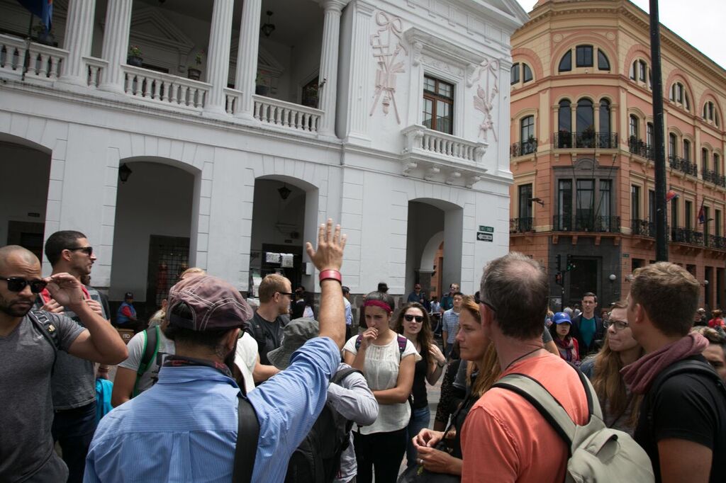 Walking tour in the historic center of Quito.